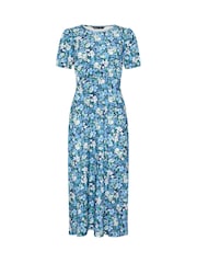 M&Co Blue Empire Waist Dress - Image 5 of 5