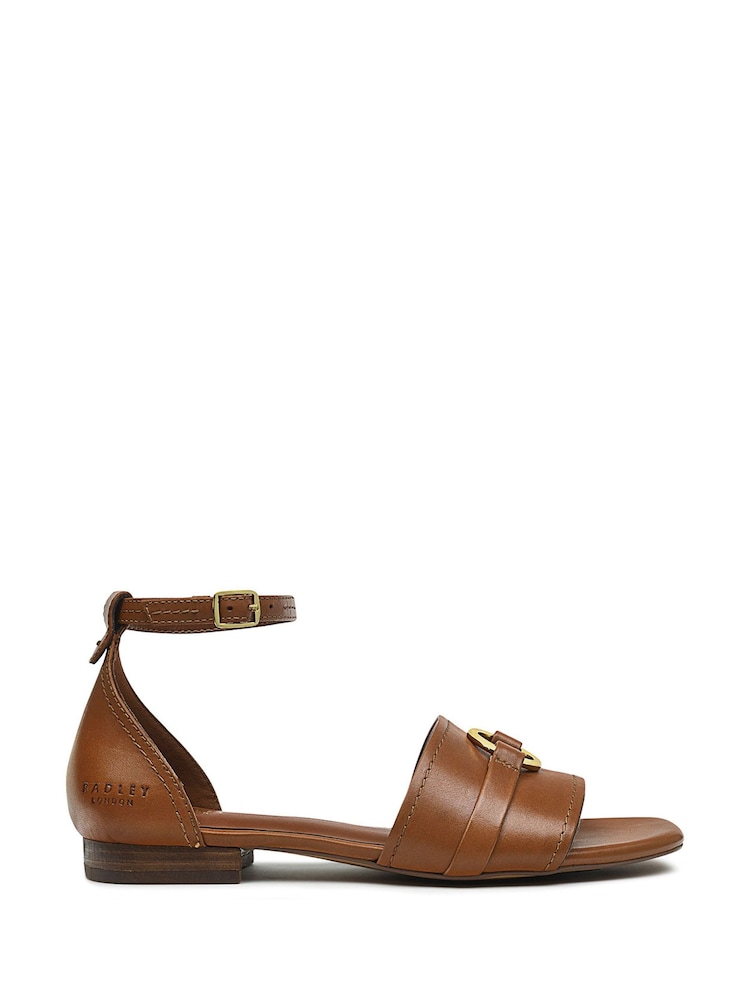 Radley Caradoc Crescent Circular Strap Brown Sandals - Image 1 of 3