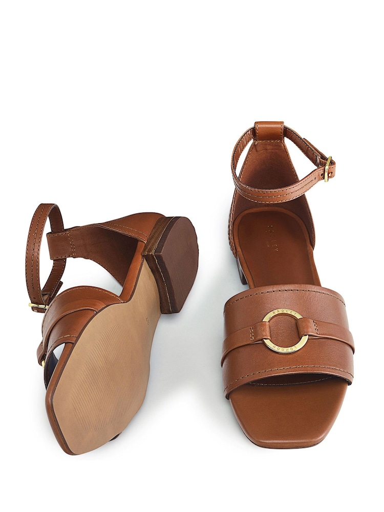 Radley Caradoc Crescent Circular Strap Brown Sandals - Image 3 of 3