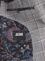 Jacamo Grey Sam Check Suit Jacket - Image 5 of 5