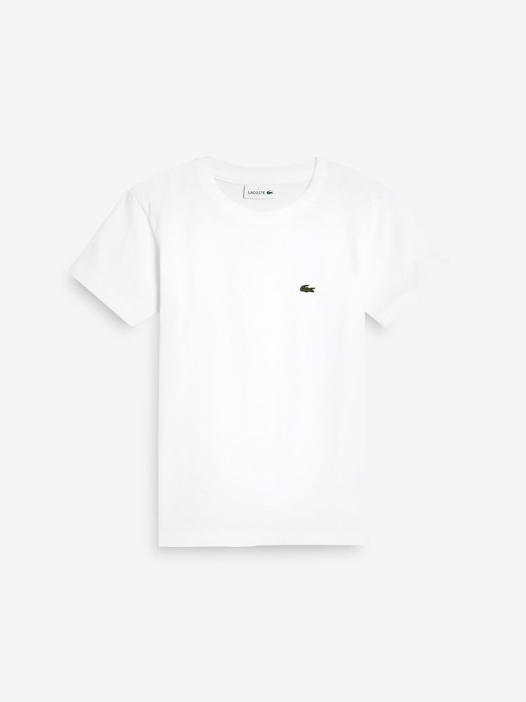 Lacoste Childrens Classic 100% Cotton T-Shirt - Image 2 of 4 Lacoste Childrens Classic 100% Cotton T-Shirt - Image 2 of 4