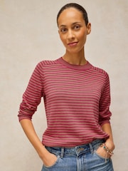 White Stuff Pink Sienna Stripe Jumper - Image 4 of 6