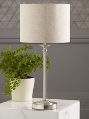 Brushed Chrome Burford Table Lamp - Image 1 of 6