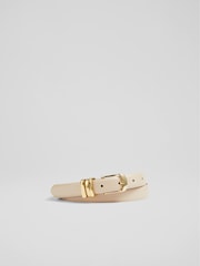 LK Bennett Brown Leather Georgette Belt - Image 1 of 2