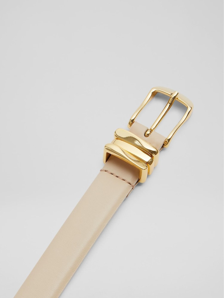 LK Bennett Brown Leather Georgette Belt - Image 2 of 2 LK Bennett Brown Leather Georgette Belt - Image 2 of 2