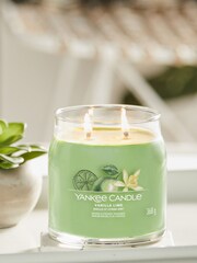 Yankee Candle Green Signature Medium Jar Scented Candle Vanilla Lime - Image 1 of 3