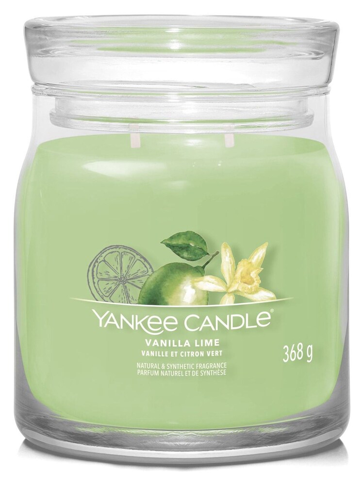 Yankee Candle Green Signature Medium Jar Scented Candle Vanilla Lime - Image 3 of 3