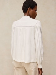 White Stuff White Annabelle Lace Trim Top - Image 2 of 6
