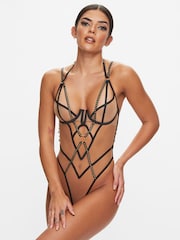 Ann Summers Heated Illusion Body aus Netzstoff, Hautfarben - Bild 1 von 5