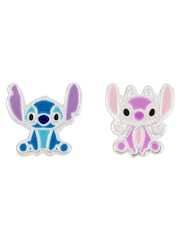 Peers Hardy Blue Disney Lilo And Stitch Sterling Silver Enamel Stamp Stud Earrings - Image 1 of 4
