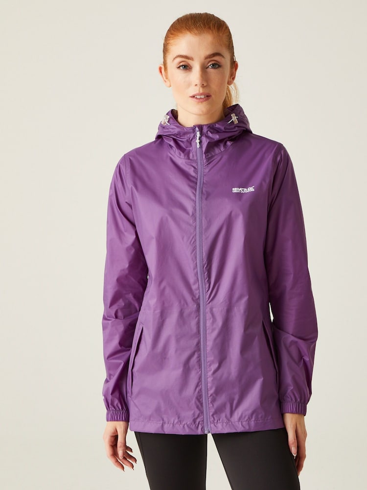 Morado - Chaqueta impermeable y plegable para mujer Pack It III de Regatta - Imagen 1 de 9