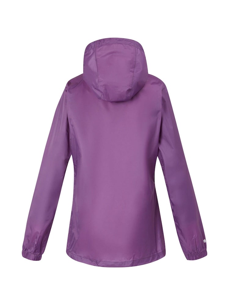 Fioletowy - Regatta Womens Waterproof Pack It Jacket III - Image 8 of 9