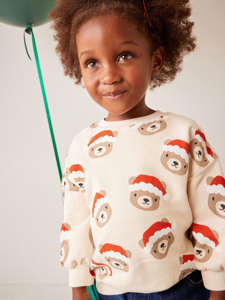 Teddy Bear Christmas Sweatshirt (3mths-7yrs) - Image 1 of 7