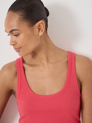 Hush Red Scoop Neck Ribbed Vest - Image 3 of 4