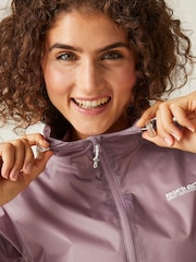 Regatta Purple Light Womens Waterproof Pack It Jacket III - Image 4 of 9