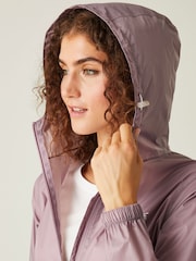 Regatta Purple Light Womens Waterproof Pack It Jacket III - Image 5 of 9