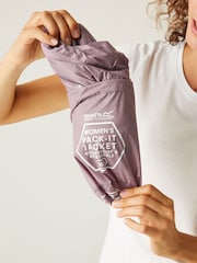 Regatta Purple Light Womens Waterproof Pack It Jacket III - Image 6 of 9