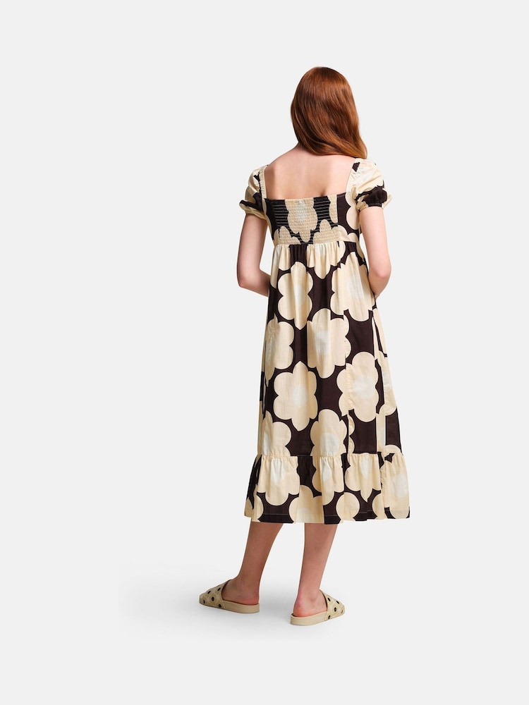 Regatta Black Orla Kiely Midi Summer 100% Cotton Dress - Image 2 of 7