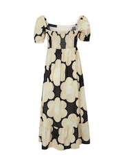Regatta Black Orla Kiely Midi Summer 100% Cotton Dress - Image 6 of 7