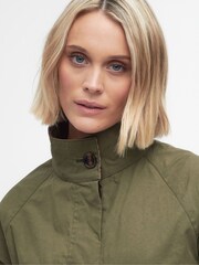 Barbour® Khaki Green ReEngineered Crowdon Showerproof Jacket - Image 7 of 9