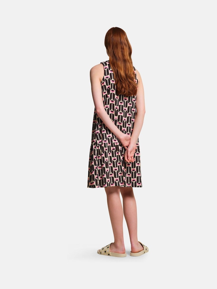 Regatta Black Orla Kiely Summer Sleeveless 100% Cotton Dress - Image 2 of 7