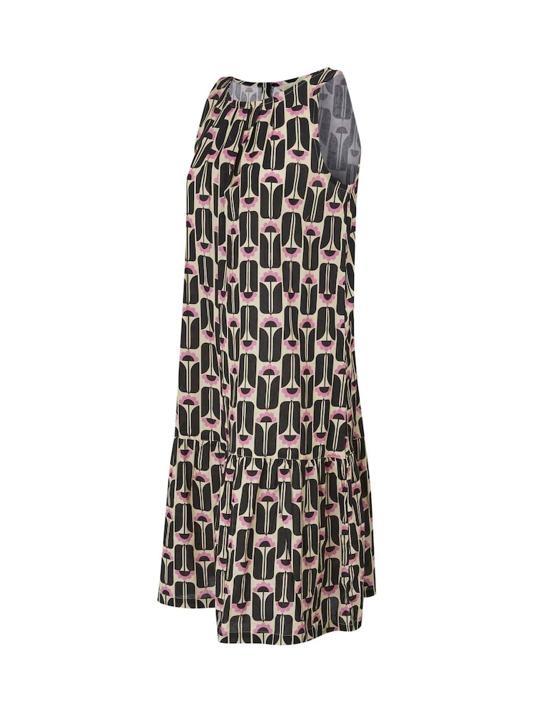 Regatta Black Orla Kiely Summer Sleeveless 100% Cotton Dress - Image 7 of 7