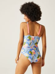 Regatta Blue Print Sakari Tummy Control Swimsuit - Image 4 of 8