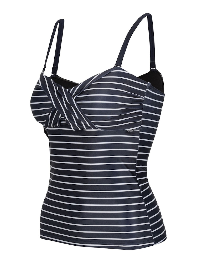 Regatta Blue/White Womens Aceana III Tankini Top - Image 8 of 8