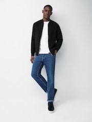 Black Jersey Bomber Jacket - Image 2 of 7