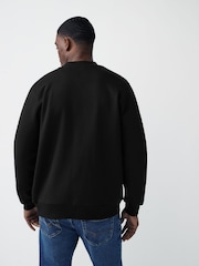 Black Jersey Bomber Jacket - Image 5 of 7
