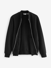 Black Jersey Bomber Jacket - Image 6 of 7