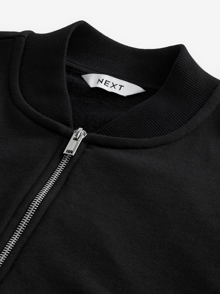 Black Jersey Bomber Jacket - Image 7 of 7