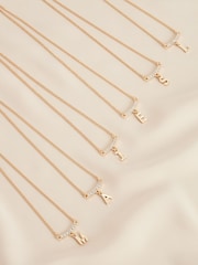 Gold Tone M Initial Necklace Letter M - Image 2 of 3