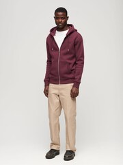 Красный - Superdry 100% Cotton Essential Logo Zip-Up Hoodie - Image 2 of 6