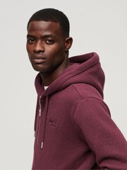 Красный - Superdry 100% Cotton Essential Logo Zip-Up Hoodie - Image 3 of 6