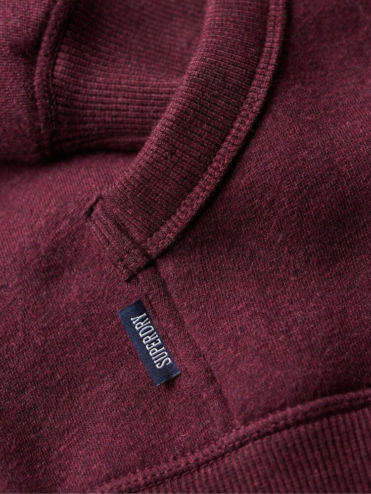 Красный - Superdry 100% Cotton Essential Logo Zip-Up Hoodie - Image 6 of 6