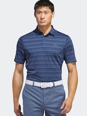 adidas Golf Two Colour Striped Polo Shirt - Image 1 of 7