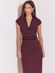 Lipsy Purple Tipped Pencil Dress - Image 1 of 4