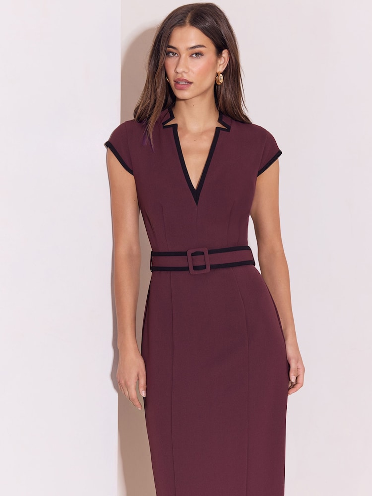 Lipsy Purple Tipped Pencil Dress - Image 1 of 4