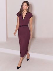 Lipsy Purple Tipped Pencil Dress - Image 2 of 4