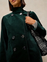 White Stuff Green Kaia Velvet Coat - Image 3 of 6