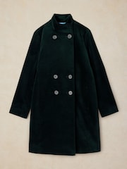 White Stuff Green Kaia Velvet Coat - Image 5 of 6