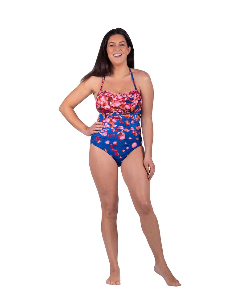 Maillot de bain Seaspray Bleu Sakura Petal Bandeau contrôle du ventre plus longue - Image 2 de 5