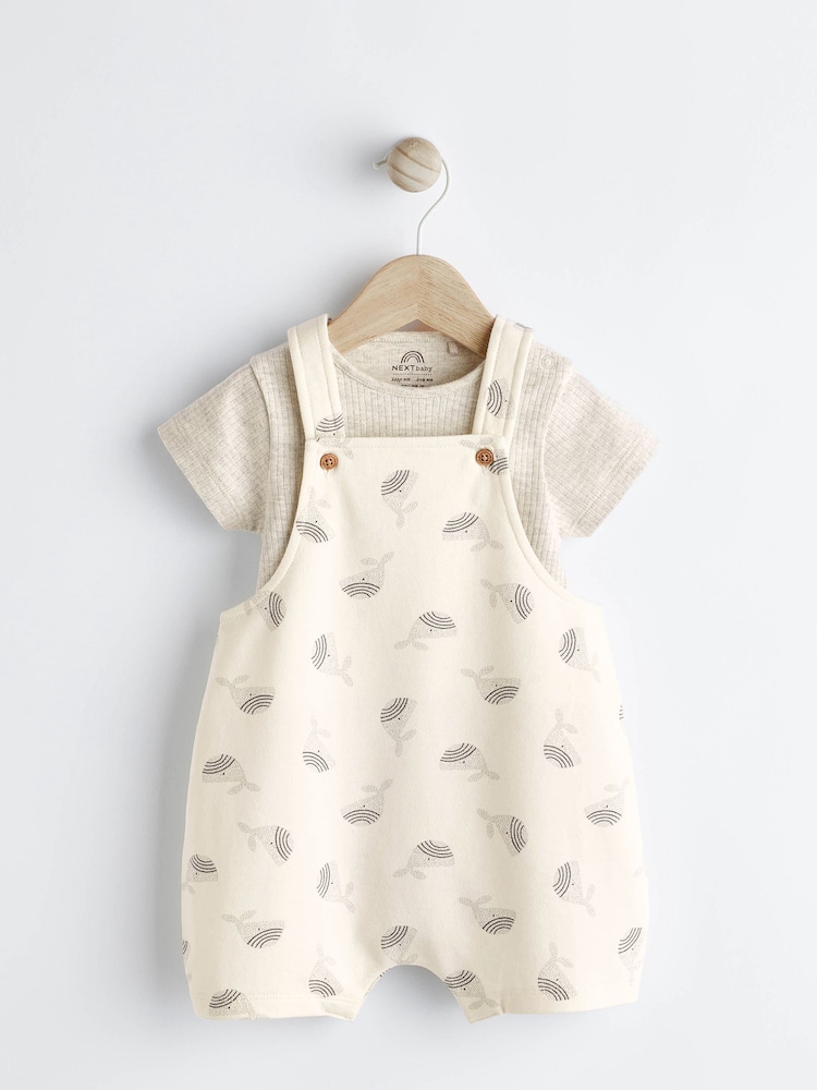 رمادي/أبيض حوت - أوفرول جيرسيه للبيبي (0 شهور - 3 سنوات) - صورة 1 من 10