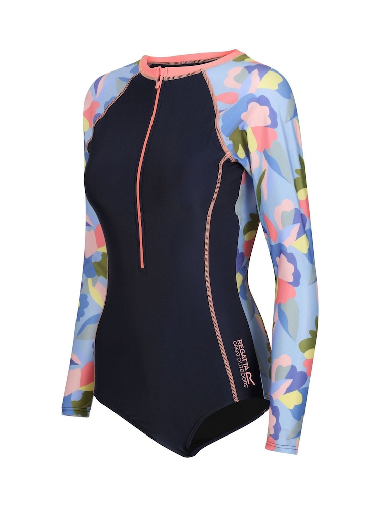 Regatta Blue Willowfield Swimsuit with Tummy Control and UV50+ Protection - Image 7 of 7