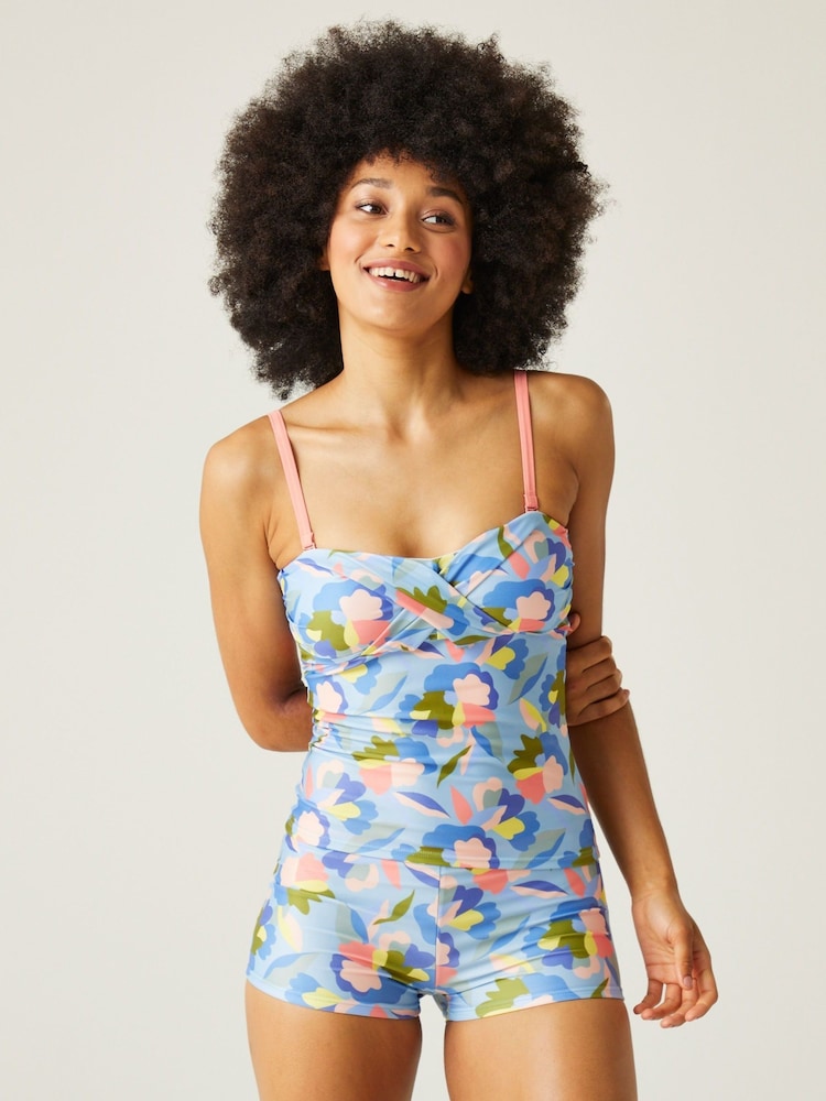 Regatta Sky Blue Womens Aceana III Tankini Top - Image 1 of 7