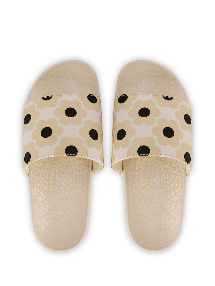 Regatta Cream Orla Kiely Sliders - Image 6 of 6