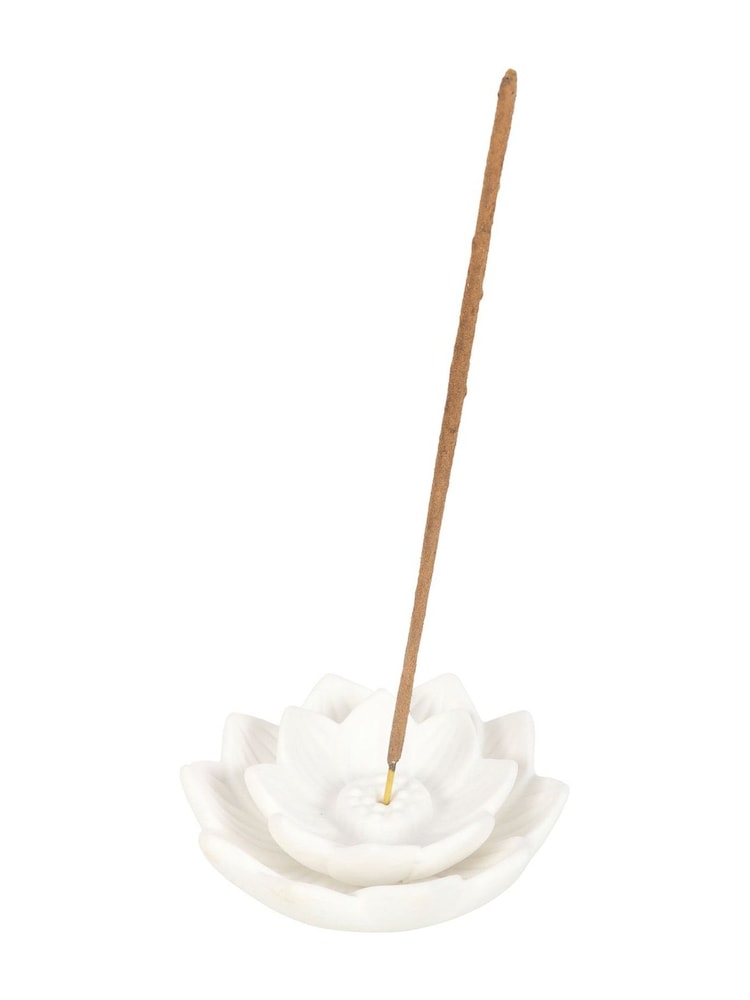 Something Different White White Lotus Flower Incense Stick Holder - Image 2 of 4 Something Different White White Lotus Flower Incense Stick Holder - Image 2 of 4