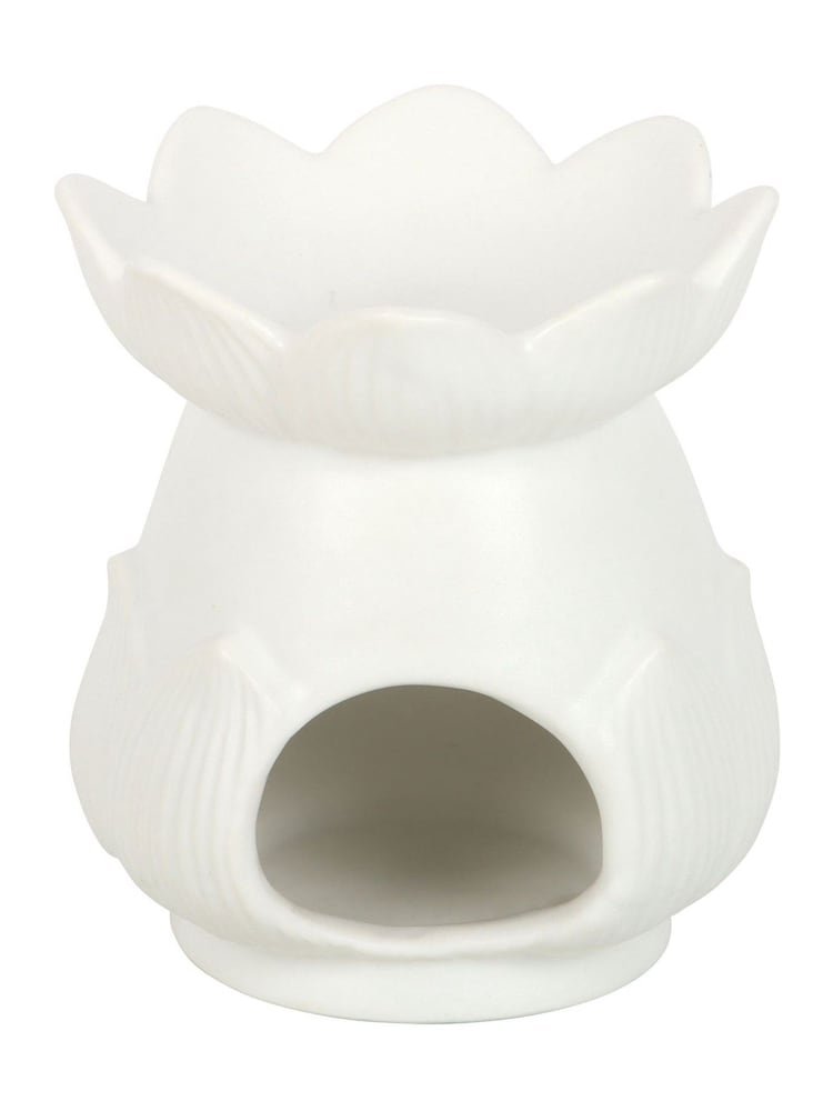 Something Different White White Lotus Flower Oil Burner - Image 5 of 5 Something Different White White Lotus Flower Oil Burner - Image 5 of 5