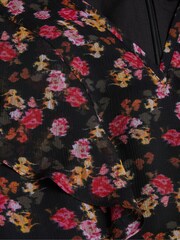 Ted Baker Riivia Angel Sleeve Peplum Black Top - Image 5 of 6